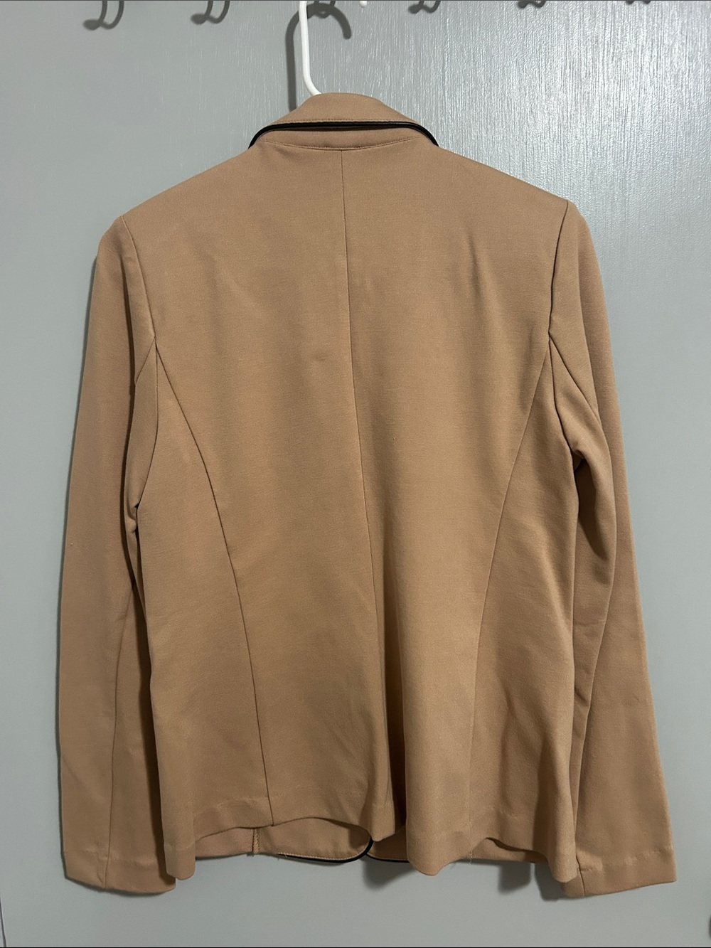 Anne Klein Camel Blazer with Black Trim Professional Business Casual Office - Picture 3 of 6